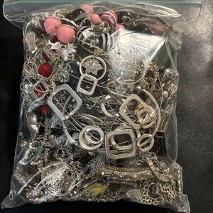 Silver mystery jewellery bag, vintage, y2k lot